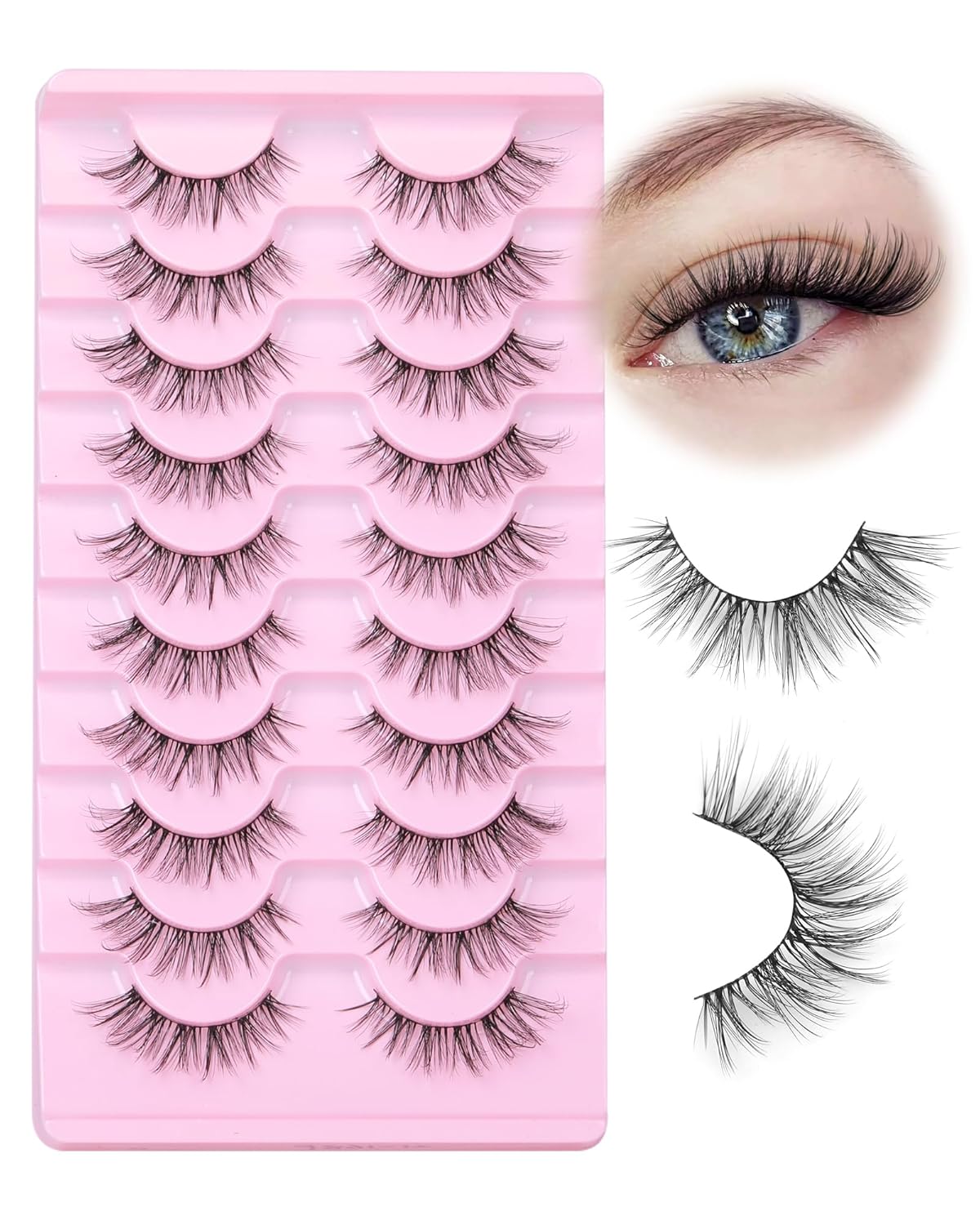 Russian Volume Strip False Lashes - 10 Pairs