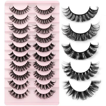 Russian Volume Strip False Lashes - 10 Pairs