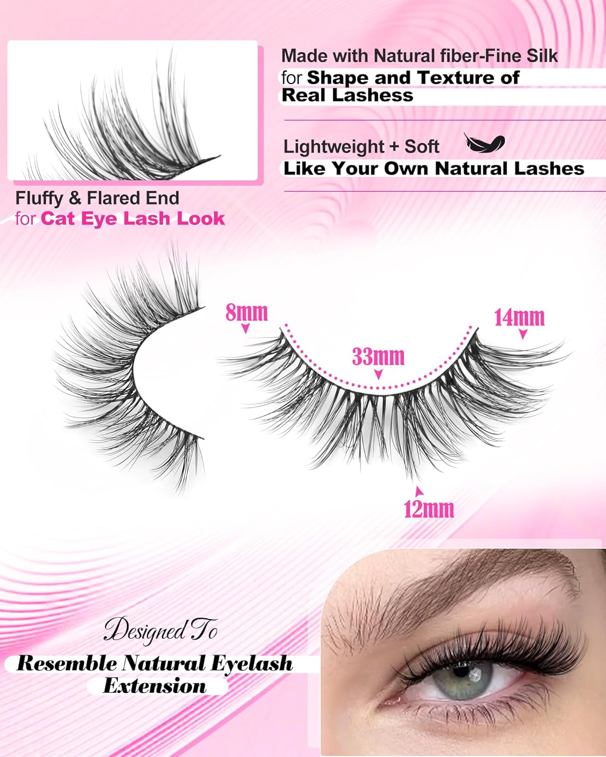 Russian Volume Strip False Lashes - 10 Pairs