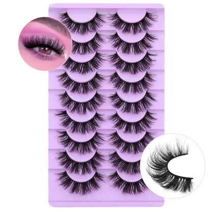 Russian Volume Strip False Lashes - 10 Pairs