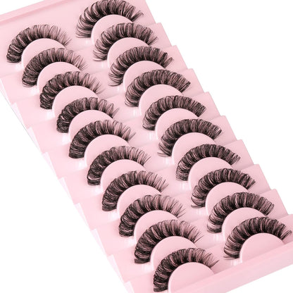 Russian Volume Strip False Lashes - 10 Pairs