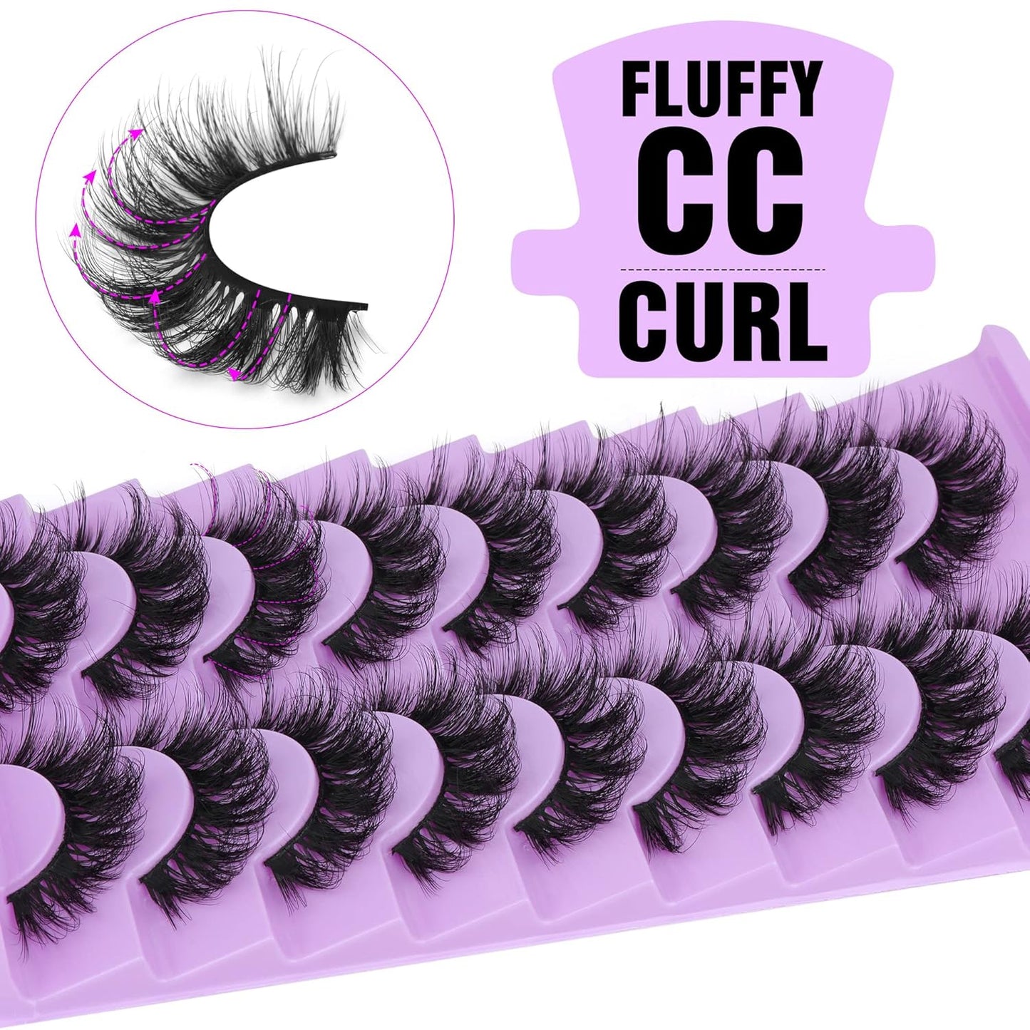 Russian Volume Strip False Lashes - 10 Pairs