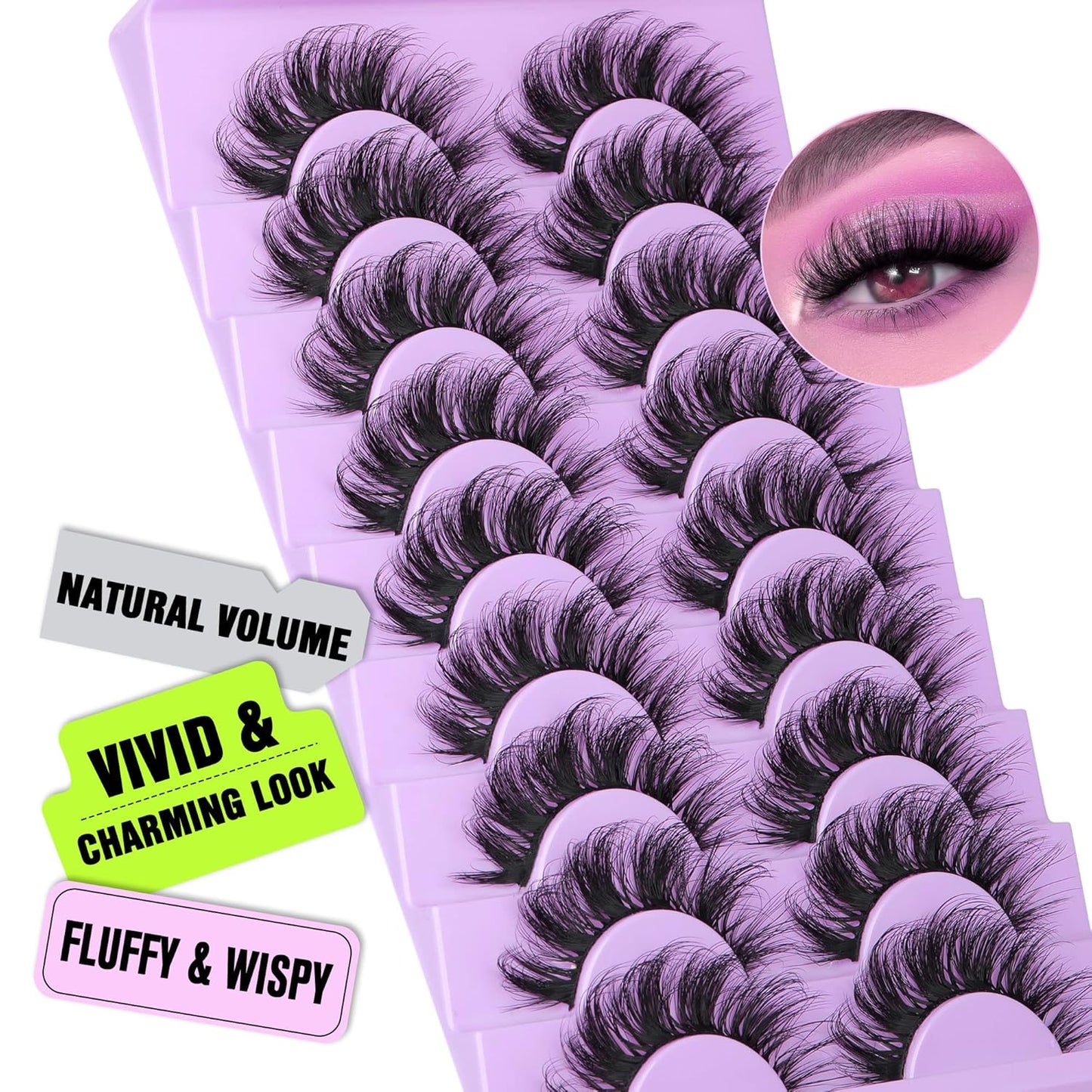 Russian Volume Strip False Lashes - 10 Pairs