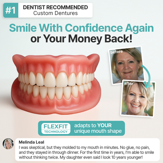 BrightBite™ Custom-Fit Functional Dentures — Perfectly Fitted in Minutes at Home